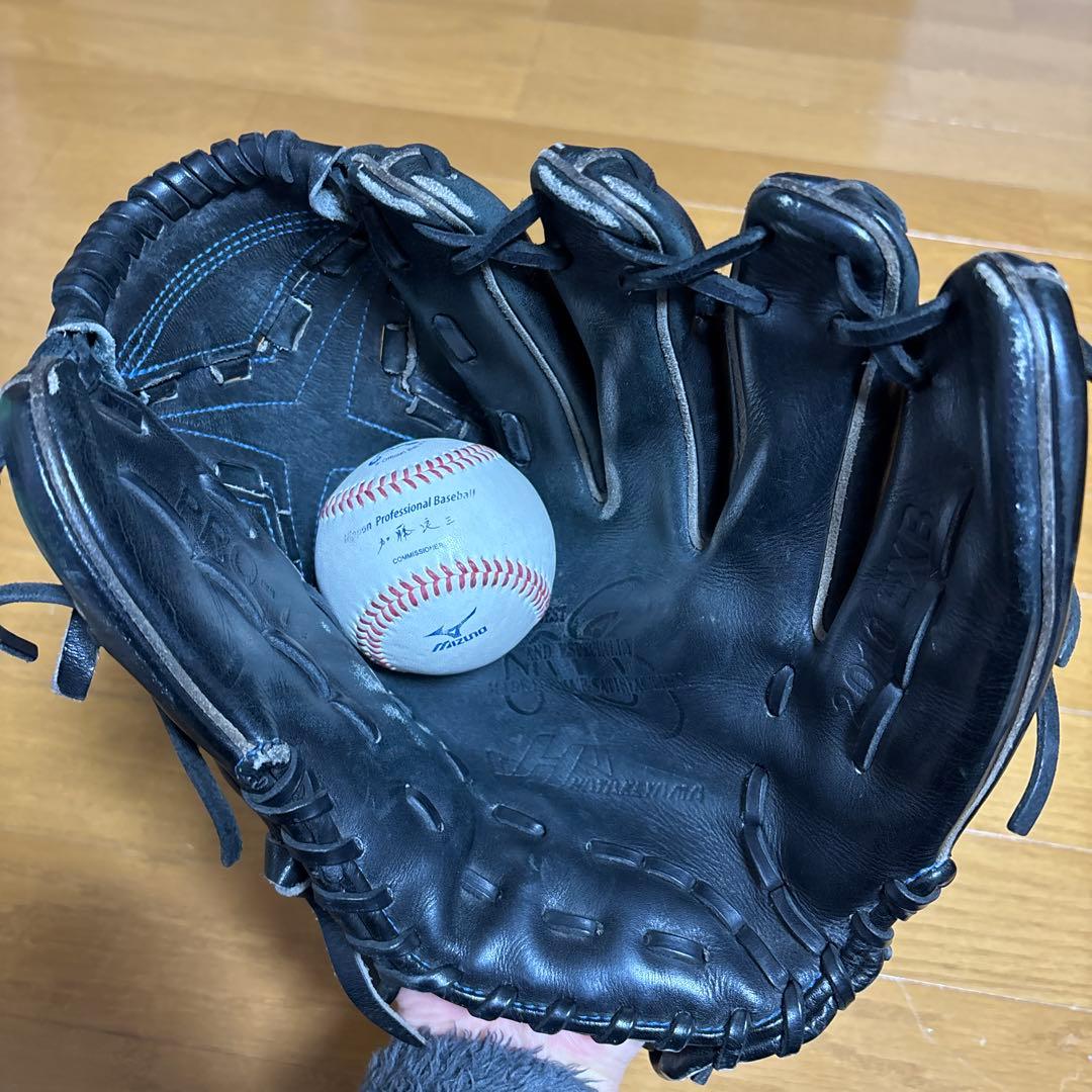 ハタケヤマ　硬式グローブ　投手用　ブラック