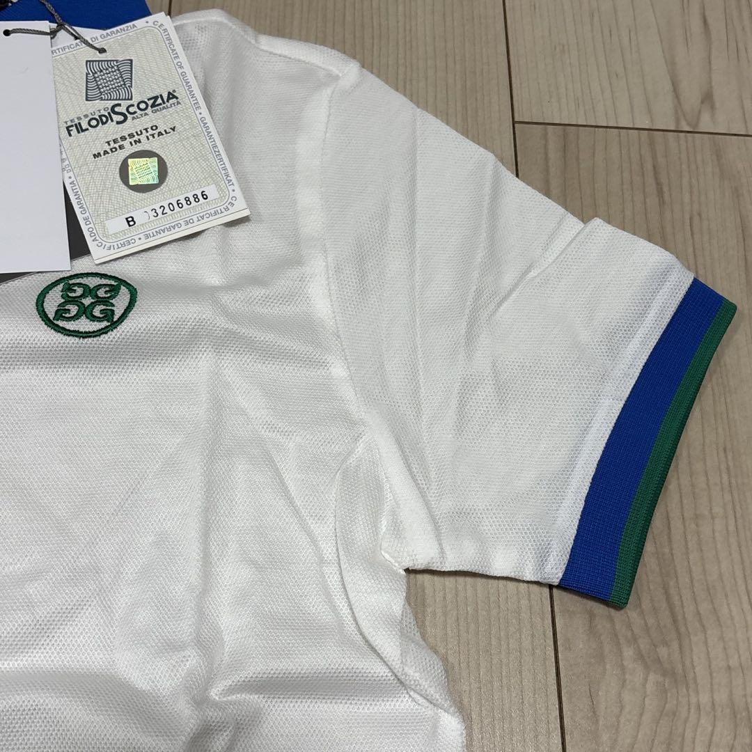 【新品】ジーフォアG/FORE ゴルフ　ポロシャツ　ホワイト　38