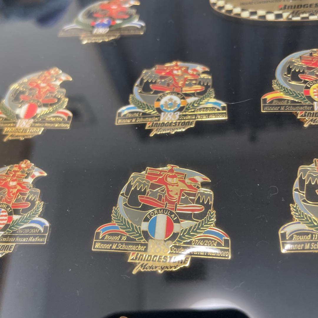 2004 F1 ブリヂストン優勝記念ピン VIP非売品 箱付 シューマッハ
