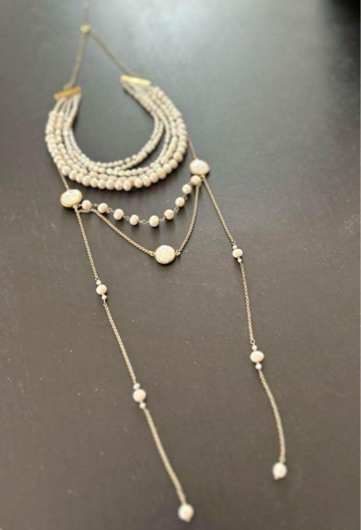 オーダーメイド　淡水パール　ネックレス　海外メイド