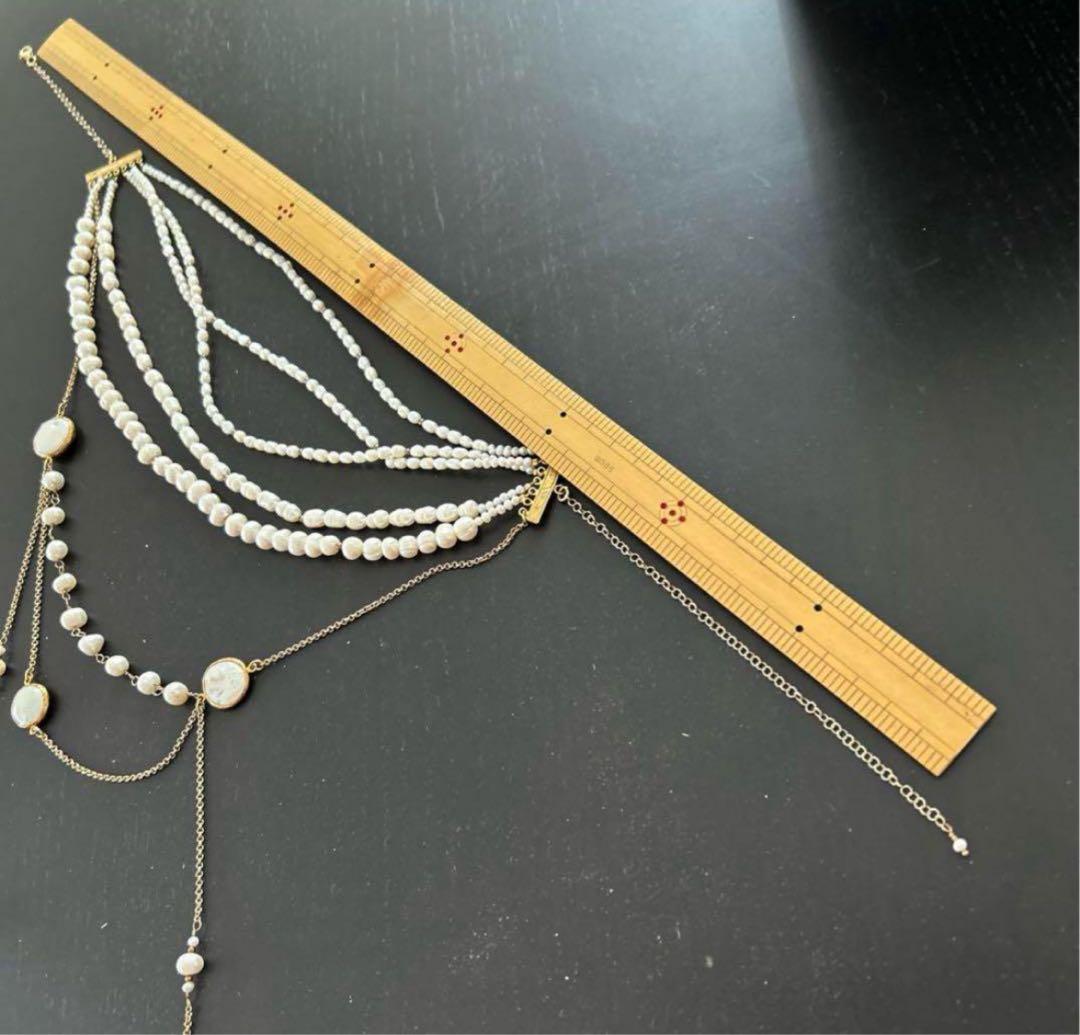オーダーメイド　淡水パール　ネックレス　海外メイド
