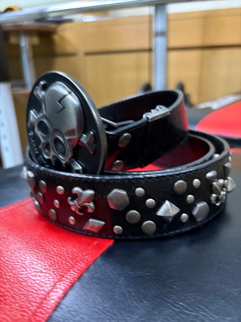 ダンスウィズドラゴン　DWD ゴルフ　スカルデザイン レザー　ベルト