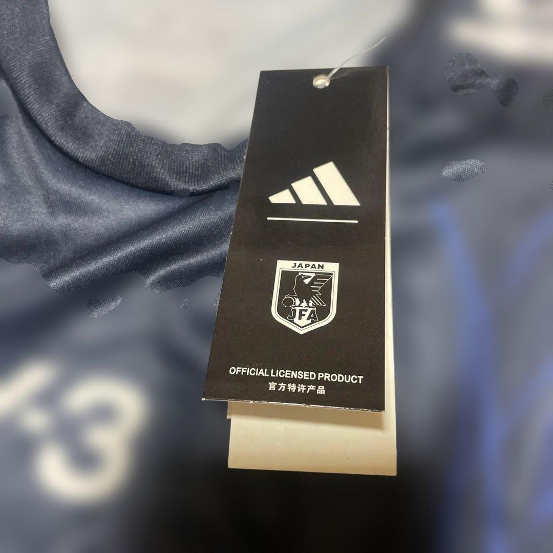 メンズ サッカーユニホーム日本代表ジャージ素材 青い炎グラデーションM タグ付き