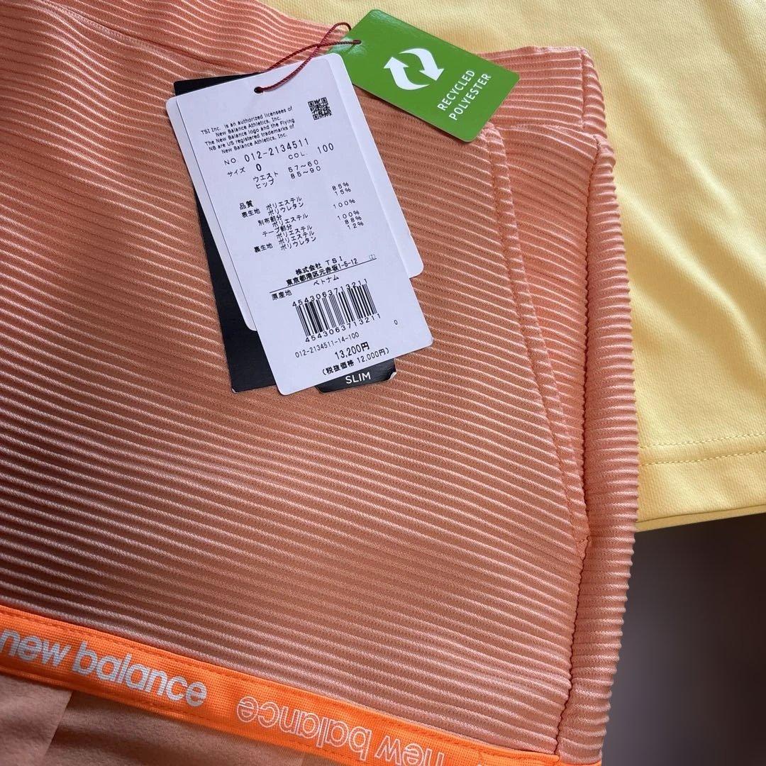 新品ニューバランスゴルフウェアS春色上下セットアップでモックネックシャツスカート