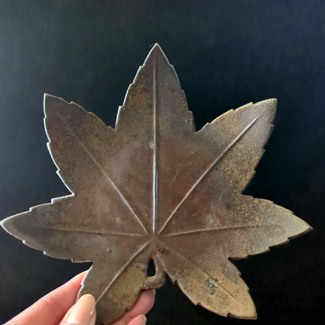 骨董品　陶芸　茶道具　備前焼　藤原陶臣　向付　料亭　割烹　紅葉銘々皿　葉皿　5枚