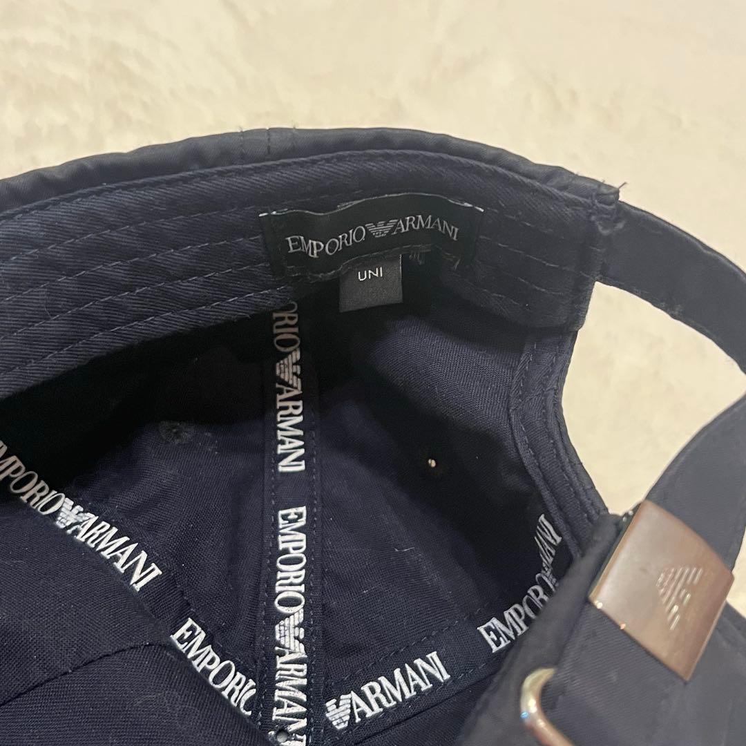 【美品】EMPORIO ARMANI メタルロゴ キャップ ナイロン イーグル