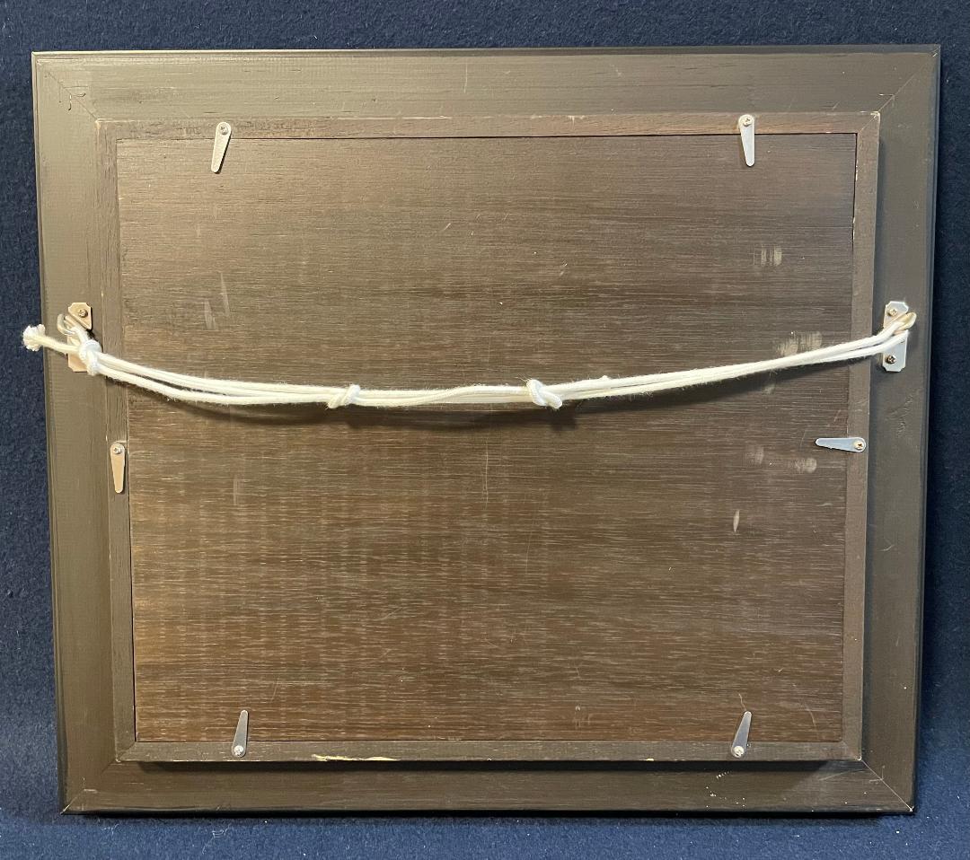 「真作」中司満夫「光の搖らぎ」風景画　油彩画　額装　サイン有り　F3号