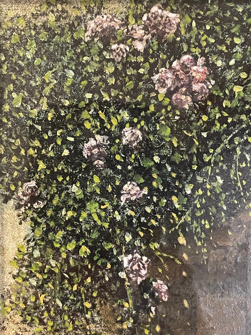 「真作」中司満夫「光の搖らぎ」風景画　油彩画　額装　サイン有り　F3号