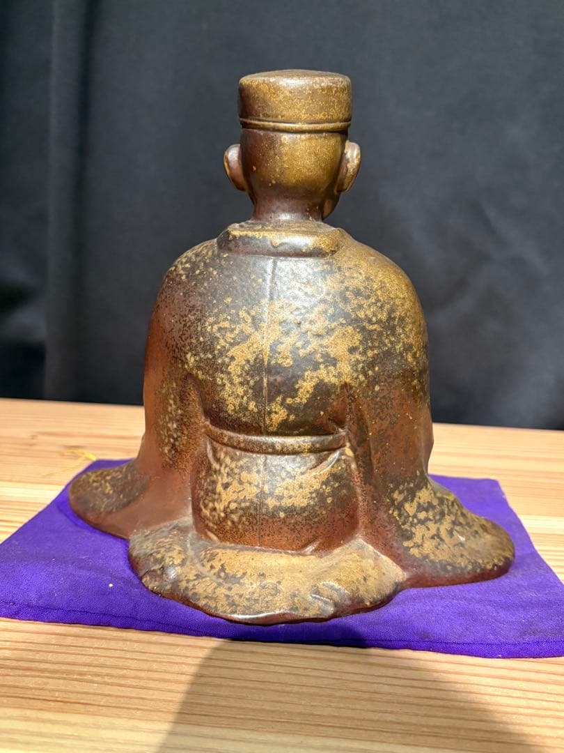 和装人物坐像 陶器置物 茶道 床の間飾り 古風インテリア