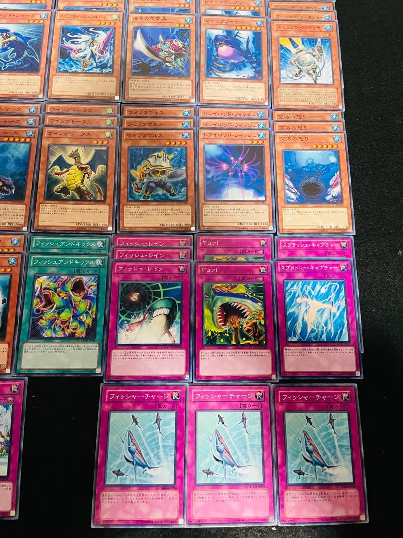 No.161 遊戯王デッキパーツ　水属性・魚族・海竜族・水族　大量デッキパーツ