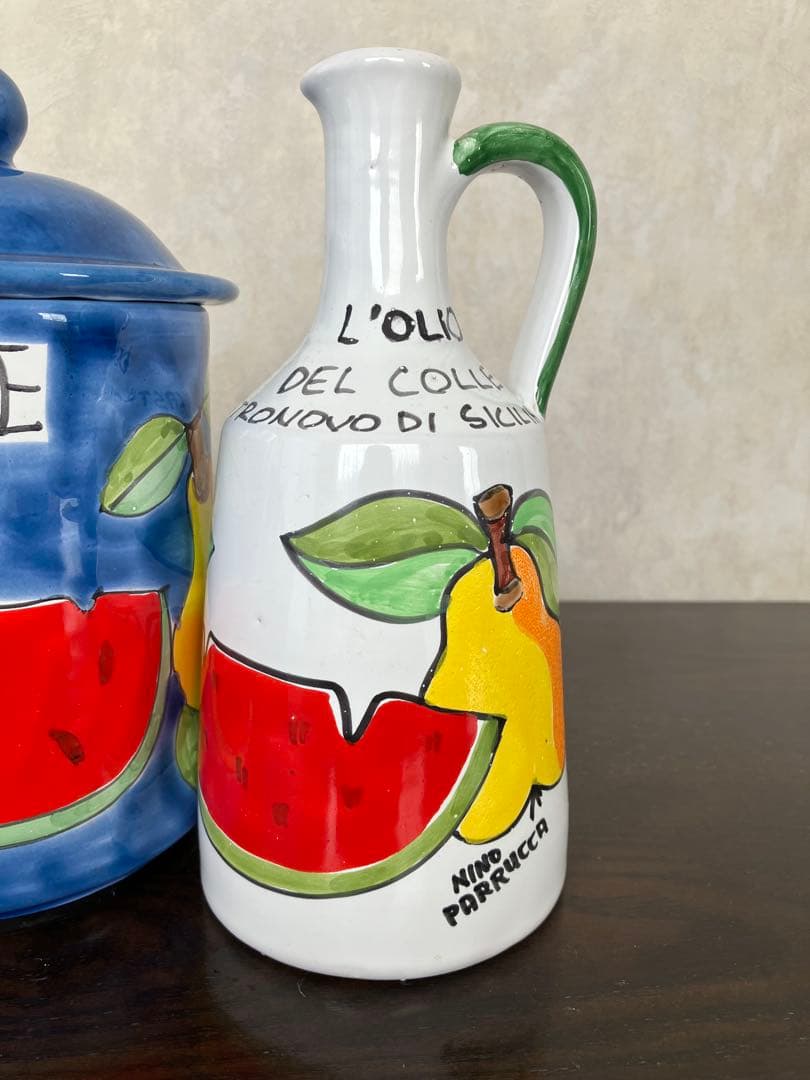 イタリア　シチリア島　ニーノパルッカ陶器3点セット　出品2月28日まで