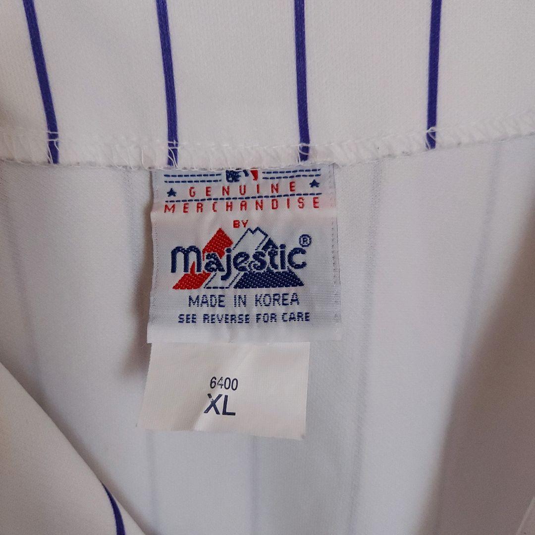 【MLB】マジェスティック ロッキーズ 刺繍 ユニフォーム XL 白