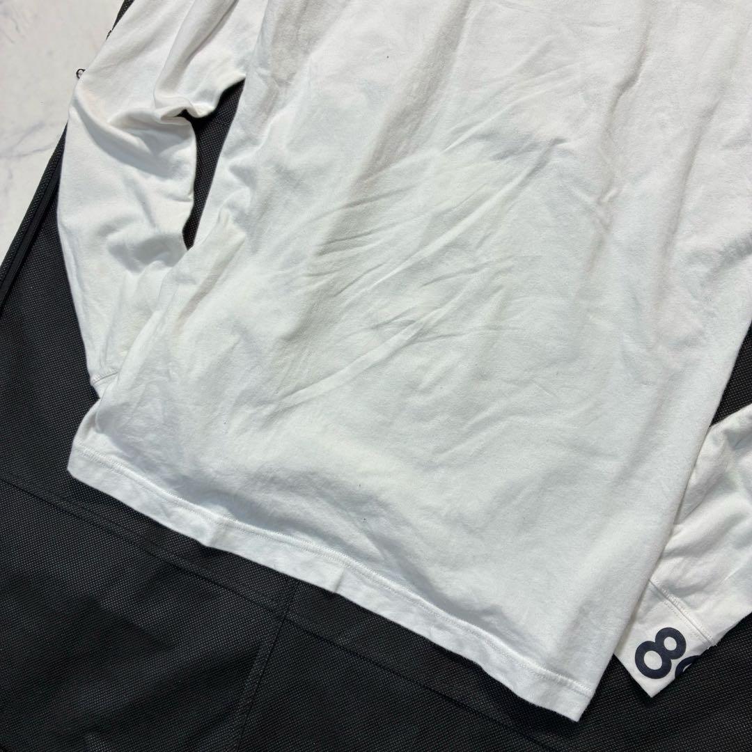 美品✨パーリーゲイツ モックネック カットソー ロゴ ホワイト ゴルフウェア 4