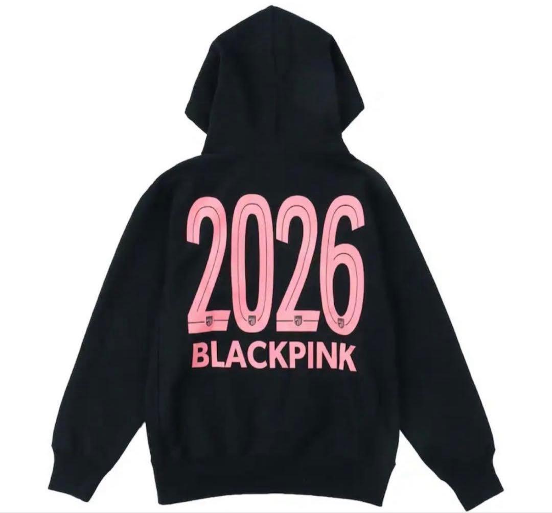 FC東京×BLACKPINK ブラック ロゴ フーディ【Mサイズ】