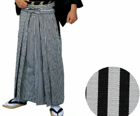 舞踊袴　行燈袴　黒縞柄　踊り用袴　日本舞踊衣装　舞台衣装着物　化繊生地
