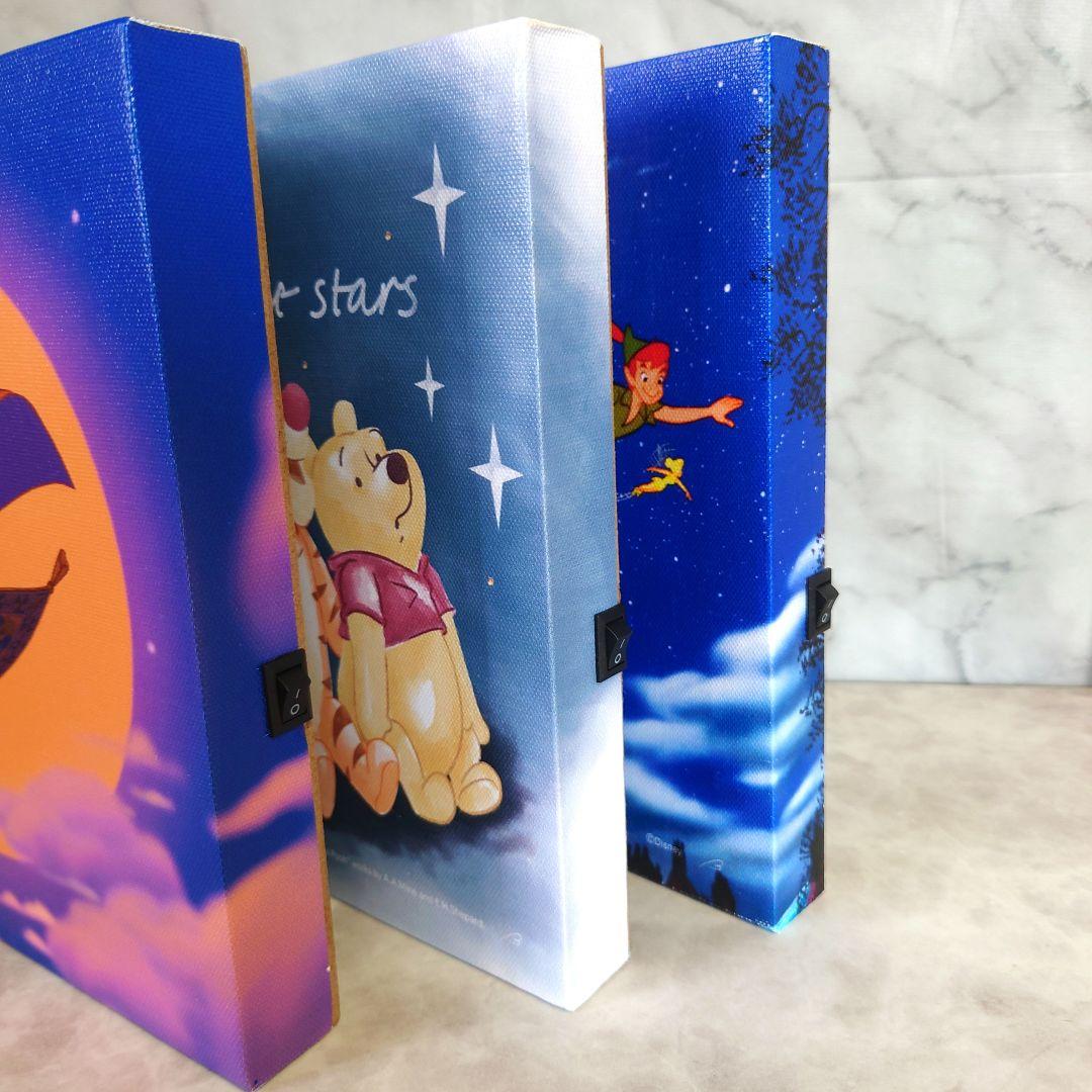 ディズニー　光るキャンバスパネル　インテリア　3点セット