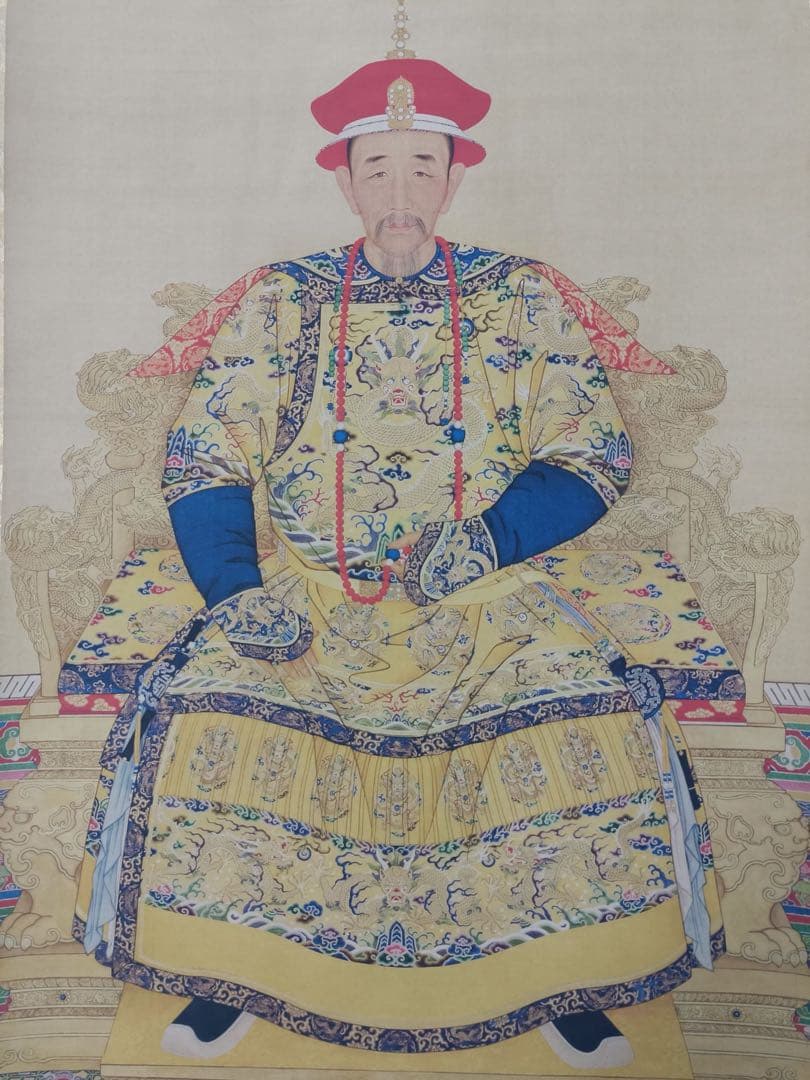 【康熙画像】 中国画 掛け軸 水墨画 和室 玄関 茶室 壁掛け 美術品