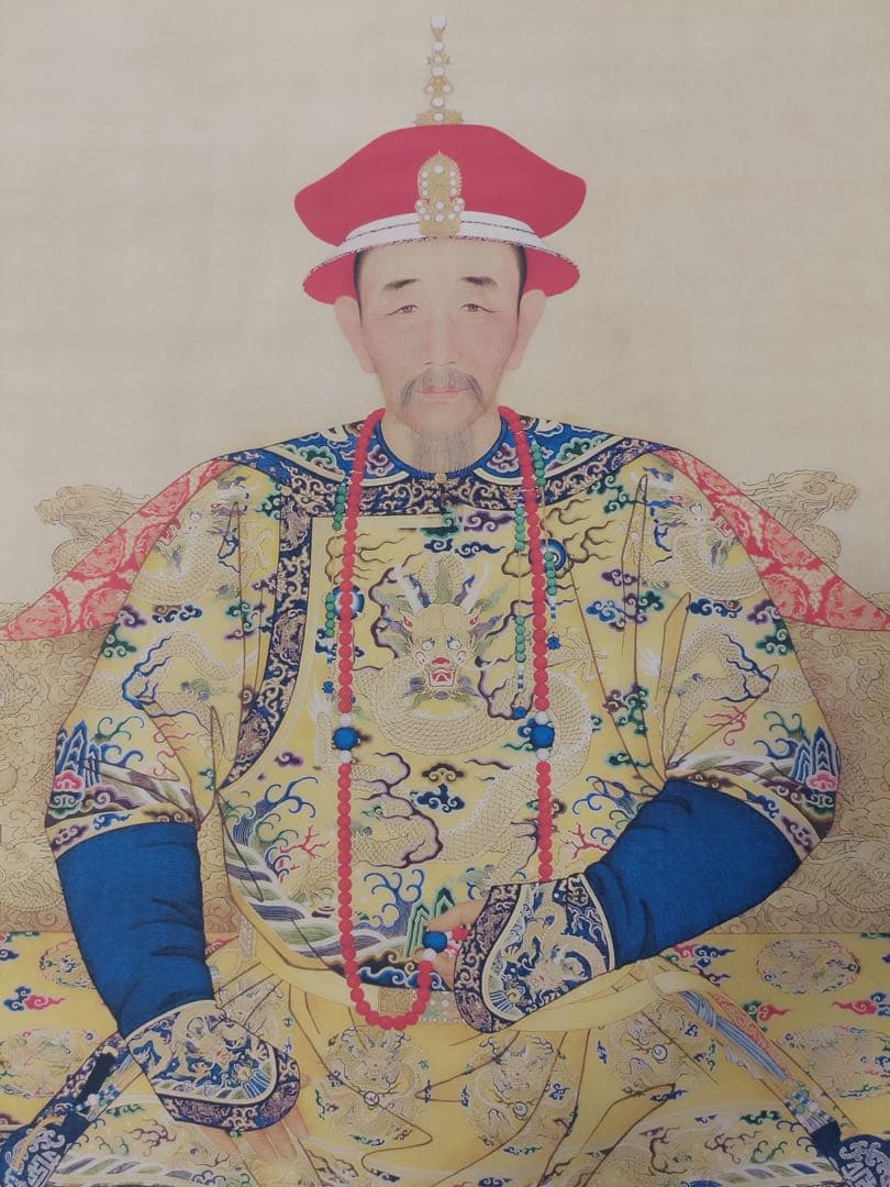 【康熙画像】 中国画 掛け軸 水墨画 和室 玄関 茶室 壁掛け 美術品