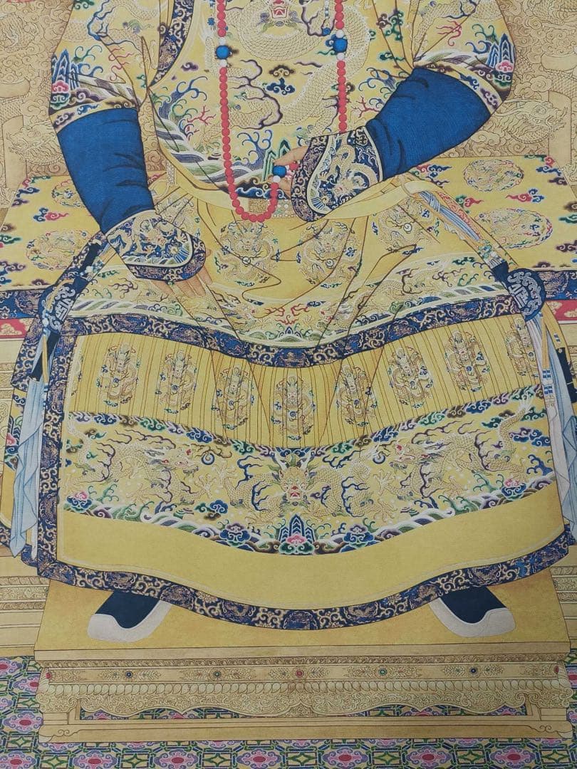 【康熙画像】 中国画 掛け軸 水墨画 和室 玄関 茶室 壁掛け 美術品