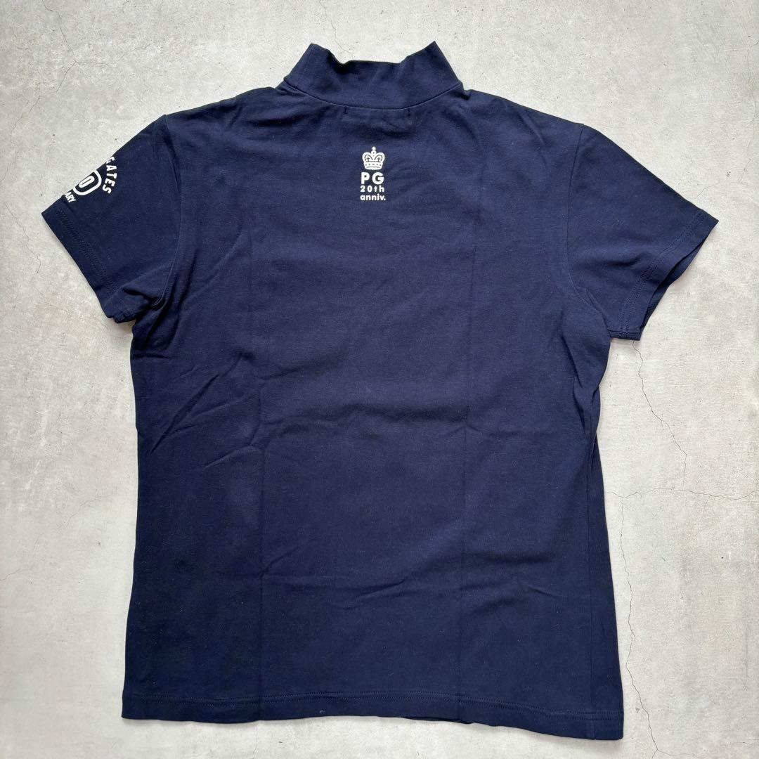 PEARLY GATES パーリーゲイツ モックネック半袖Tシャツ ロゴプリント