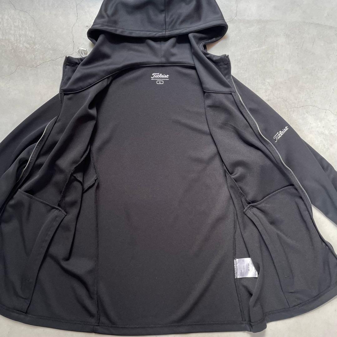 【美品】TITLEISTタイトリスト ジップフードパーカー レディースL 黒