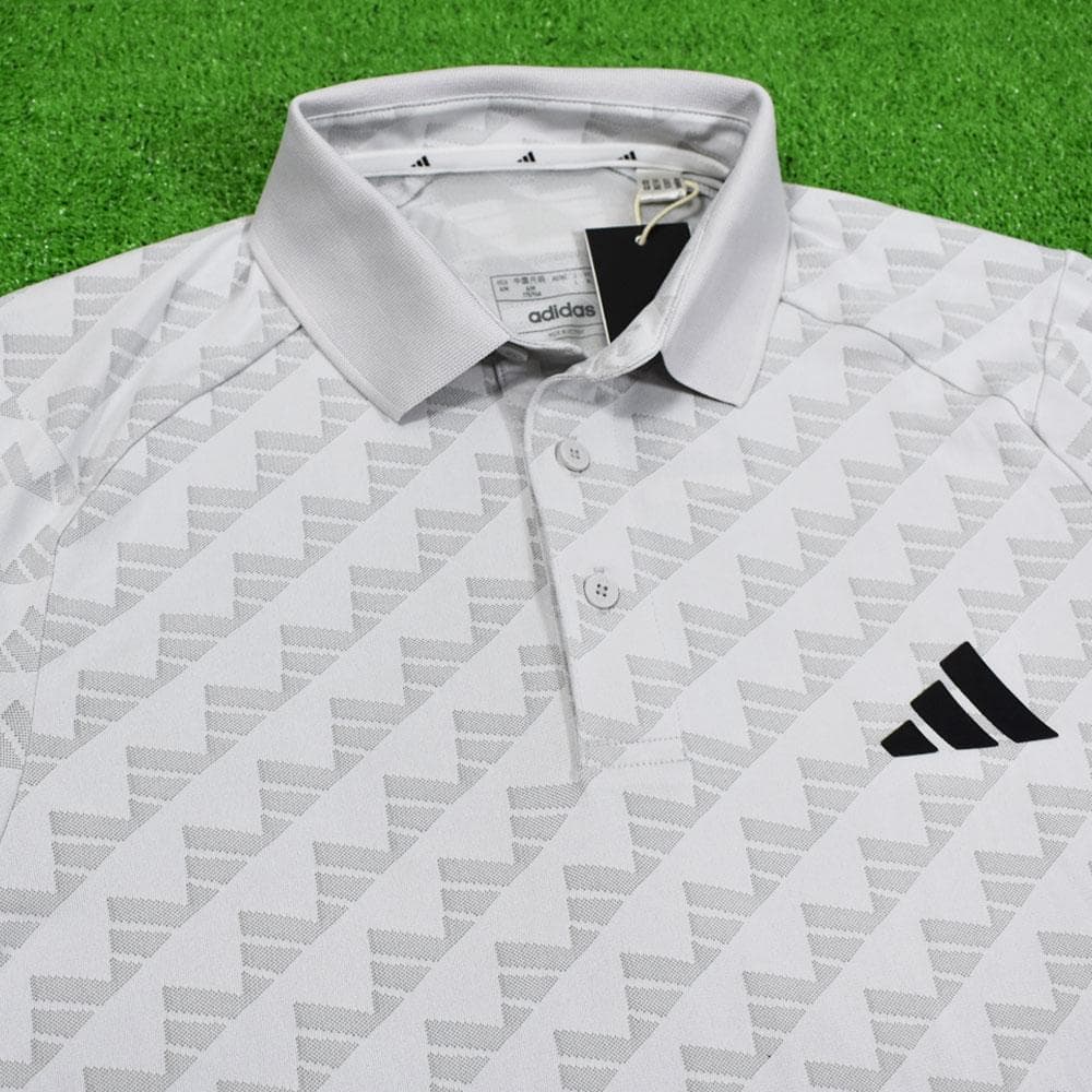 adidas/アディダス ゴルフ ポロシャツ【ライトグレー/Ｌ】新品！