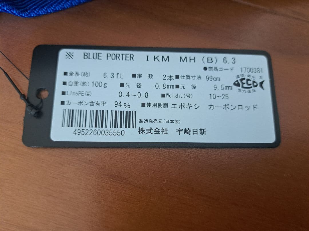 新品ニッシン ★アレス　ブルーポーター IKM MH(B)6.3　無記入保証書付