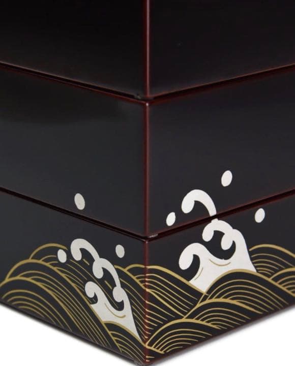 CUNEキューン　漆塗り3段重箱　未使用新品