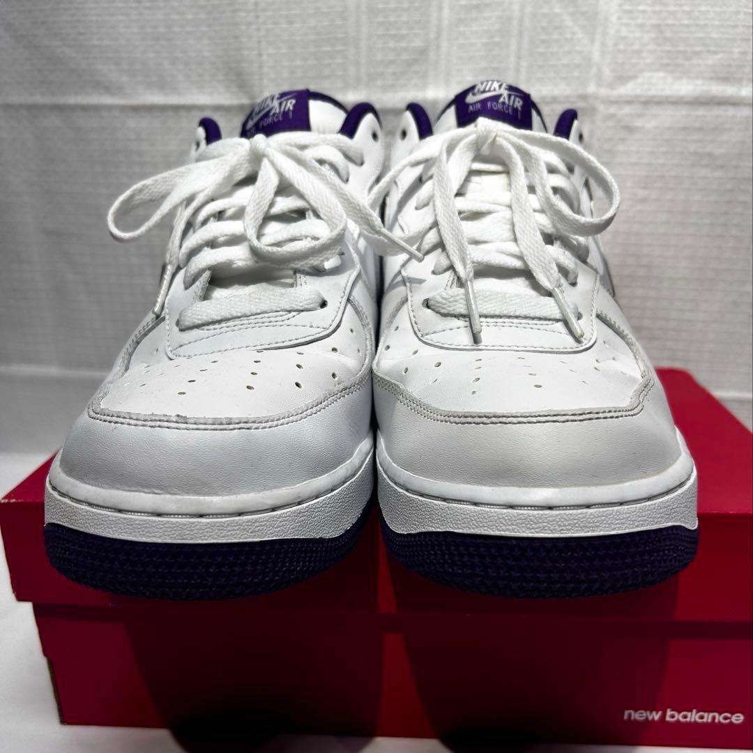 美品 Nike Air Force 1 ホワイト/パープル 31㎝