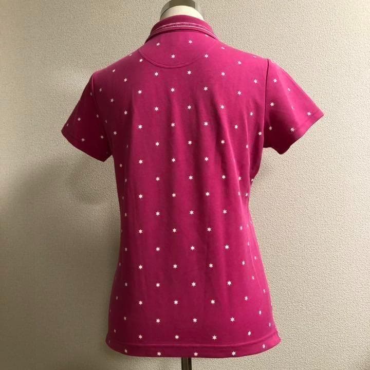 キャロウェイ 半袖 ポロシャツ ピンク スター総柄 LLサイズ