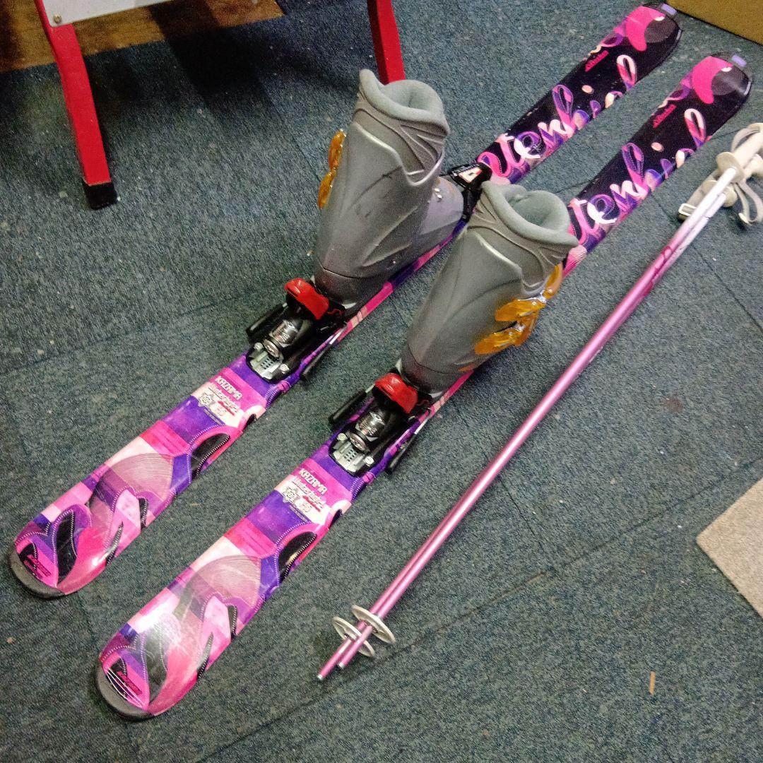 メンテナス済 145cmカザマ 靴25cmストック付