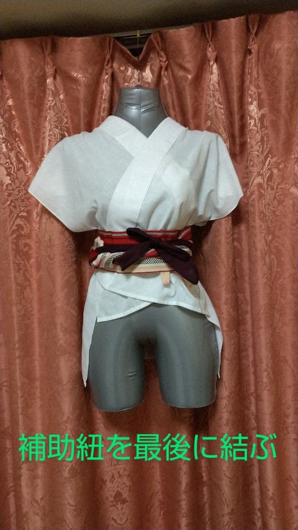 美容衿　みたいな　晒のうそつき半襦袢　衣紋抜き付き　３枚セット