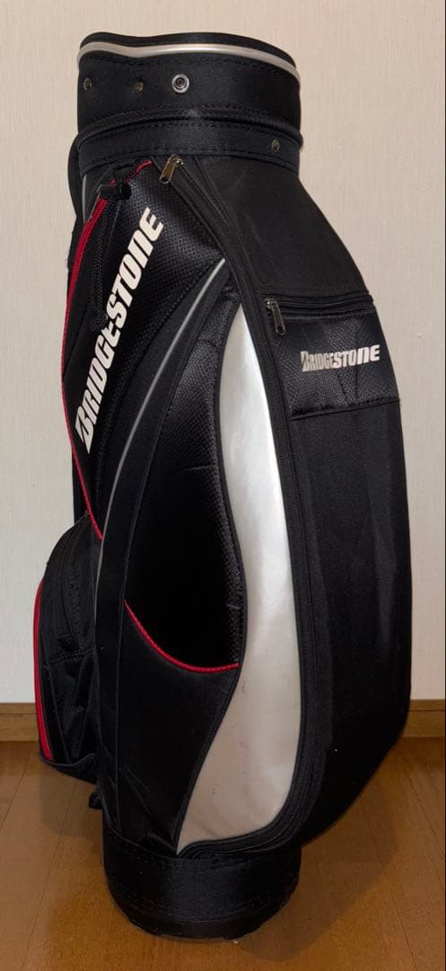 BRIDGESTONE キャディバッグ 9型 黒/赤シルバー
