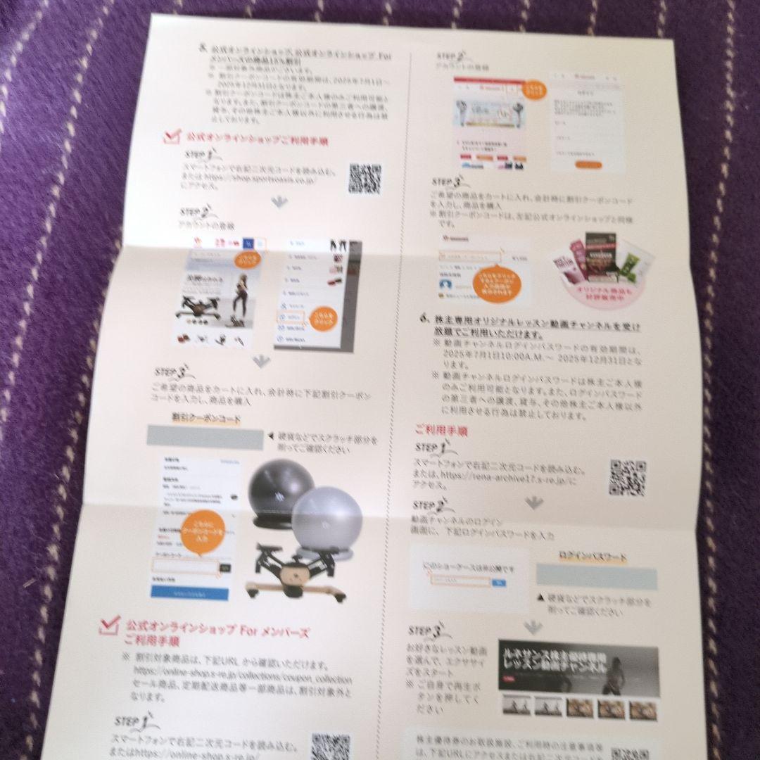 RENASSANCE 株主優待券 2025年12月まで
