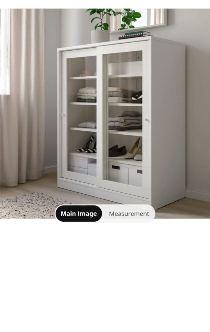IKEA SYVDE cabinet with glass doors ②