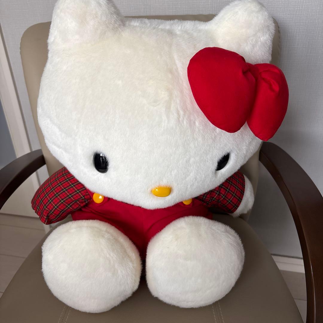 昭和レトロ 希少 超レア！ハローキティ ぬいぐるみ 特大サイズ 廃盤品