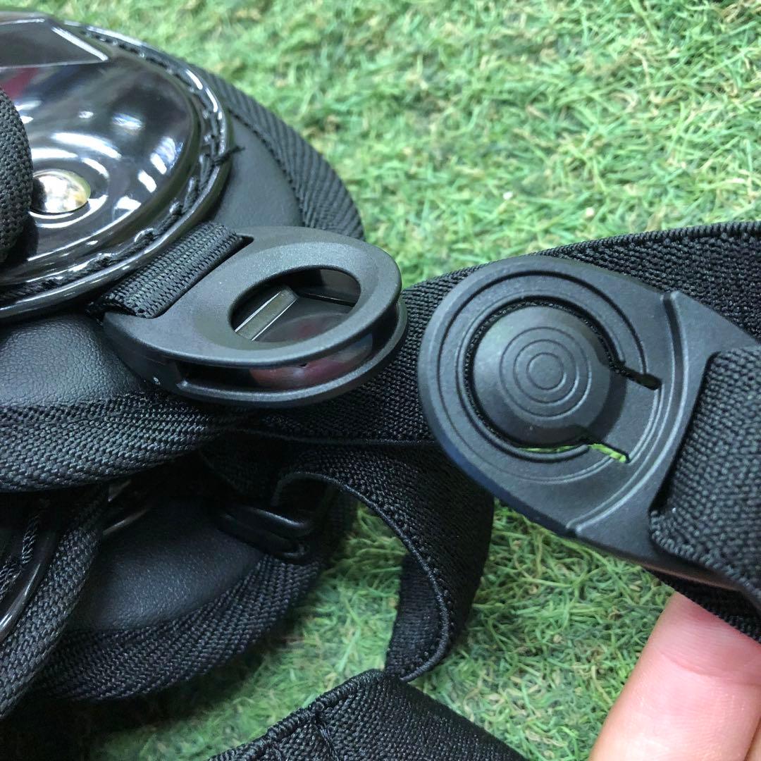 ミズノ　軟式野球　キャチャー道具　プロテクター、レガース　ネイビー　Mサイズ