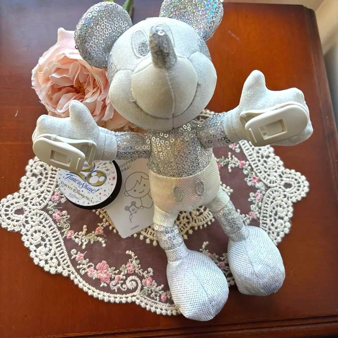 20周年　ディズニーシー　タイムトゥシャインミニー　ポシェット　肩のせぬいぐるみ