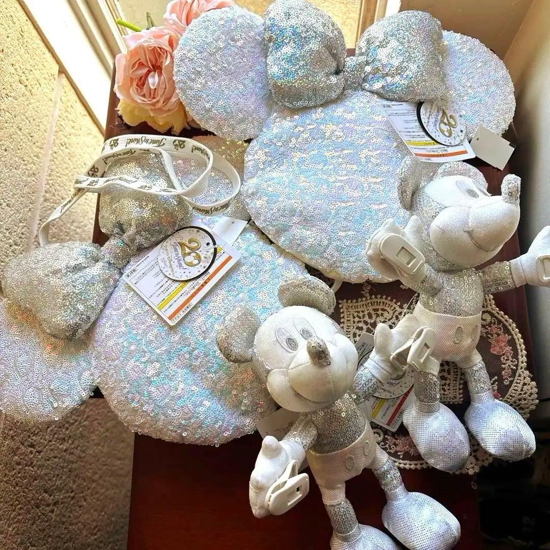 20周年　ディズニーシー　タイムトゥシャインミニー　ポシェット　肩のせぬいぐるみ