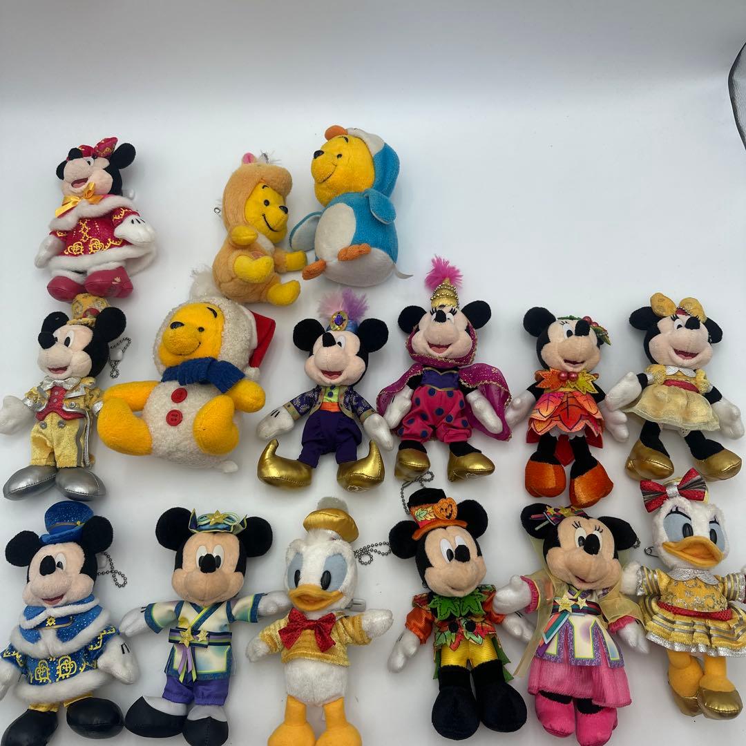 ディズニー　ミッキー・ミニー・プーさん等ぬいぐるみ15体セット