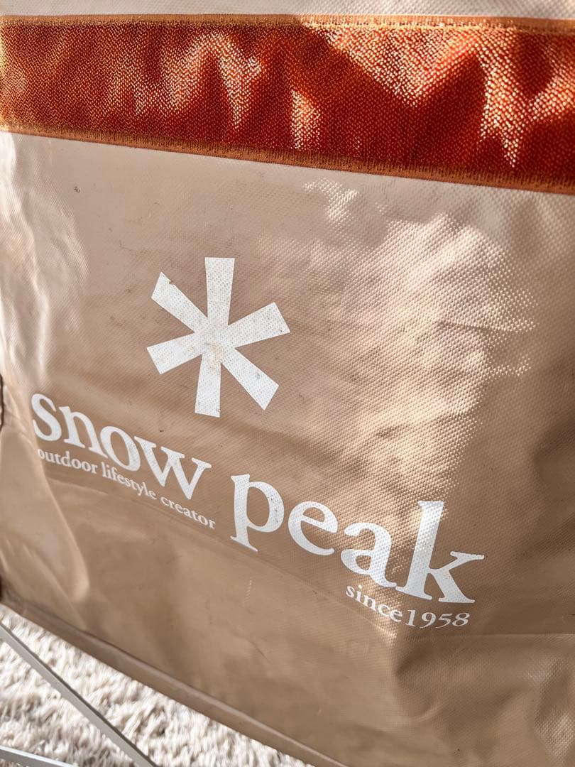 スノーピークpeak ガビングスタンド　ゴミ箱　ベージュ　廃盤品