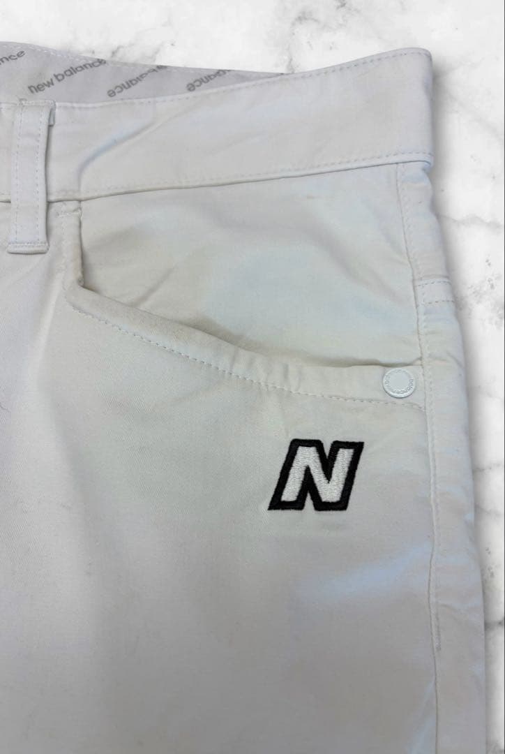 New Balance Golf ホワイト スリムフィット パンツ SIZE L