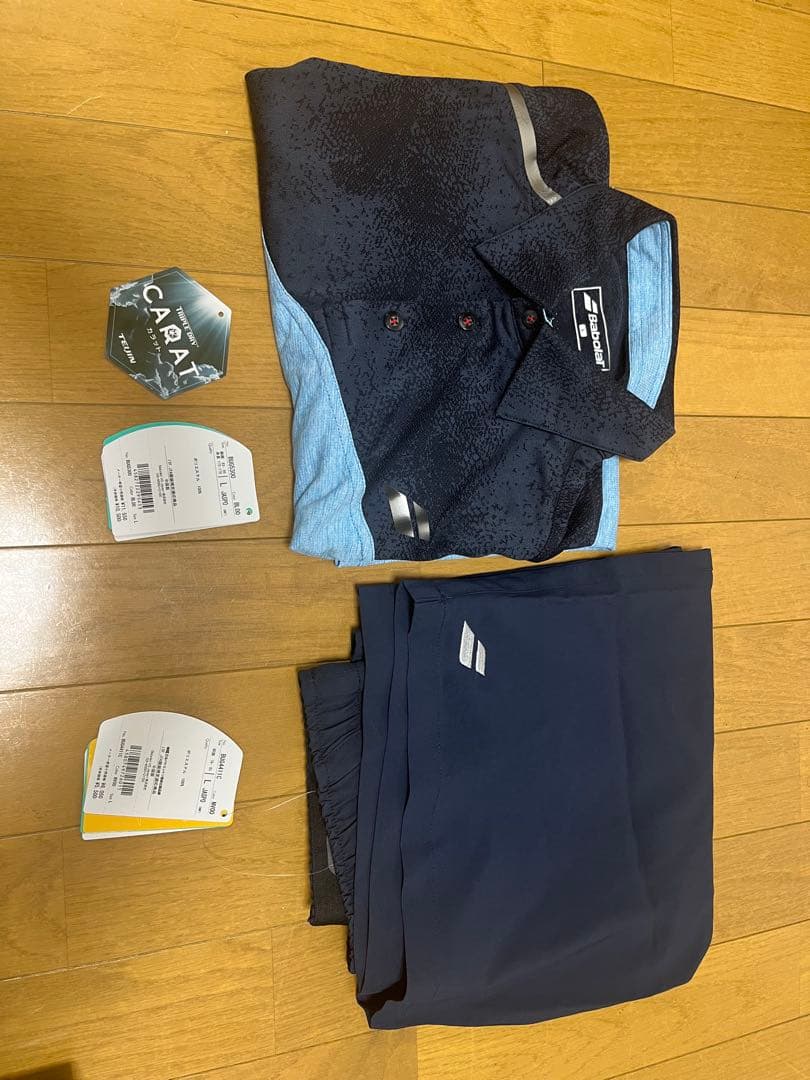 Babolat テニスウェア Lサイズ ブルー/ネイビー