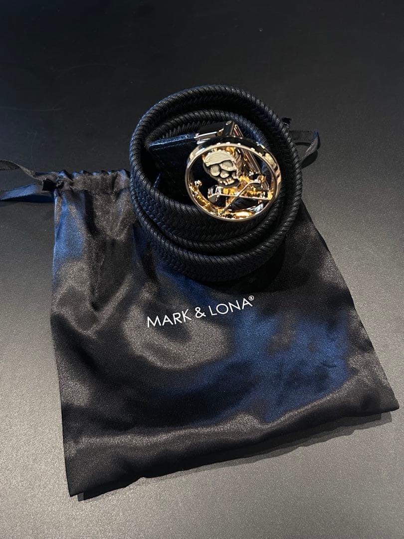 MARK&LONA マークアンドロナ ストレッチ ベルト ブラック ユニセックス