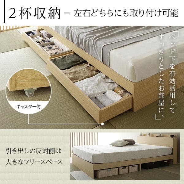 ベッド ナチュラル セミダブル ボンネルコイルマットレス付きds-2333105