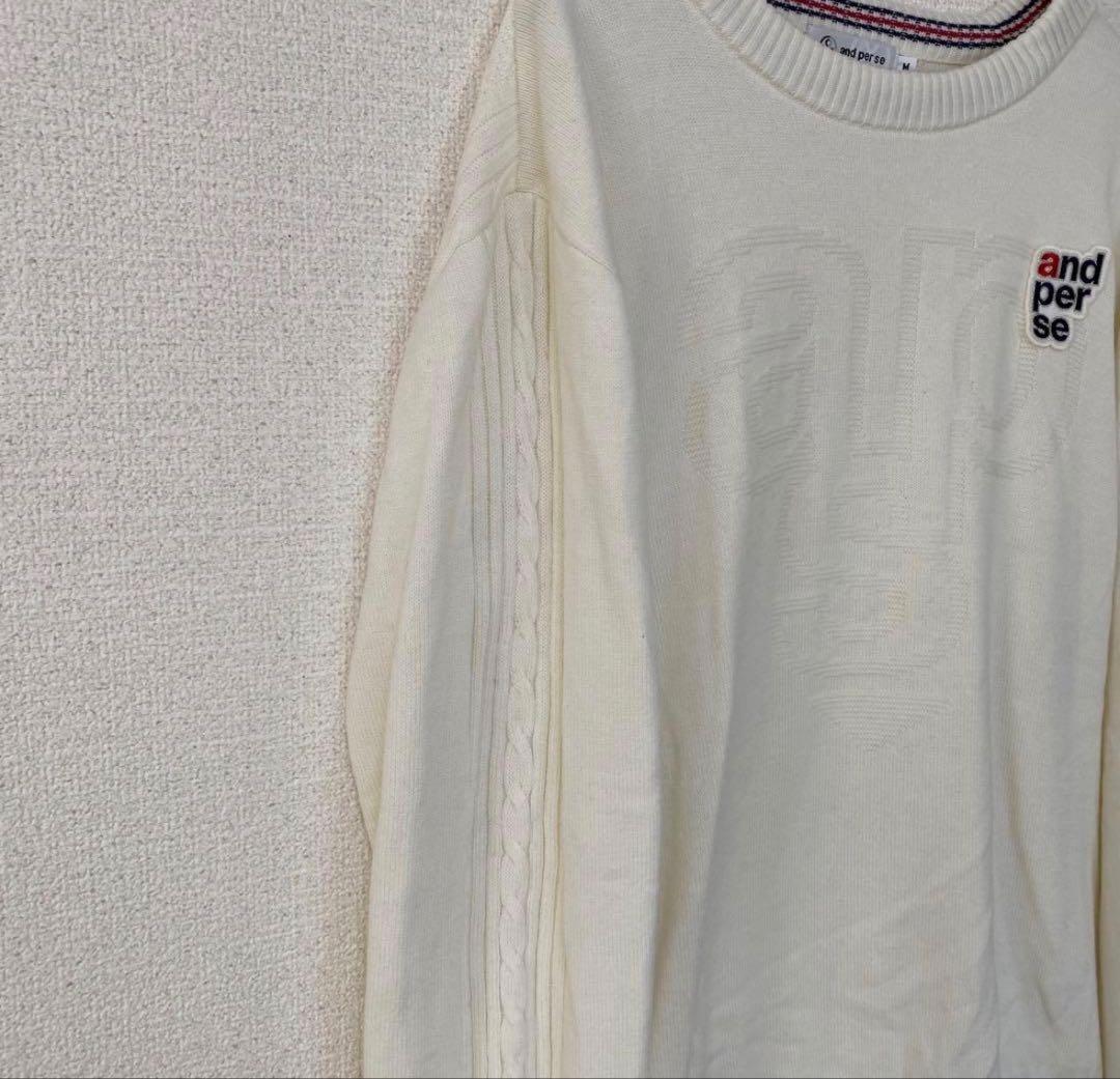 and per se アンパシー　ホワイトセーター　ゴルフ