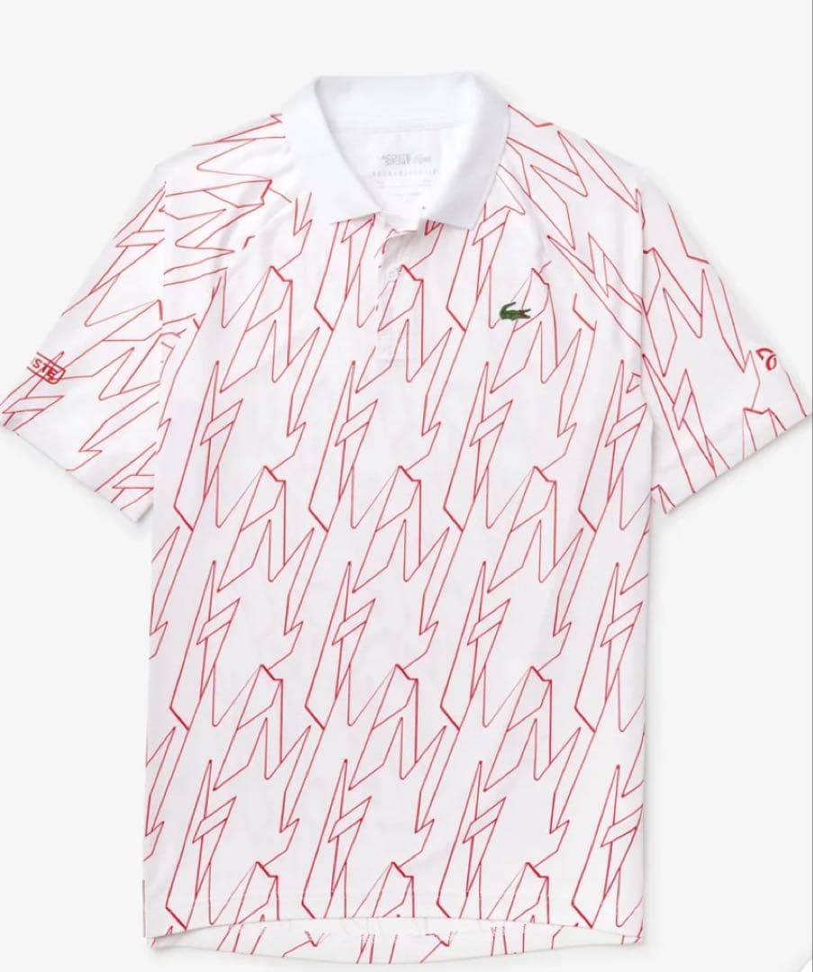 LACOSTEノバク・ジョコビッチウルトラドライ仕様ライングラフィックポロシャツ