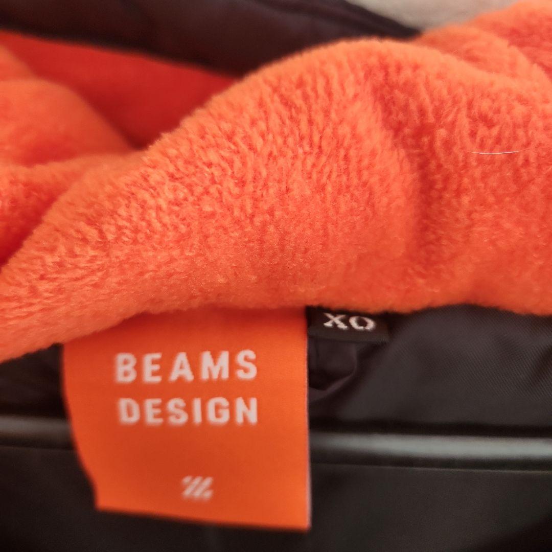 BEAMS DESIGN ベンチコート ブラック/オレンジ