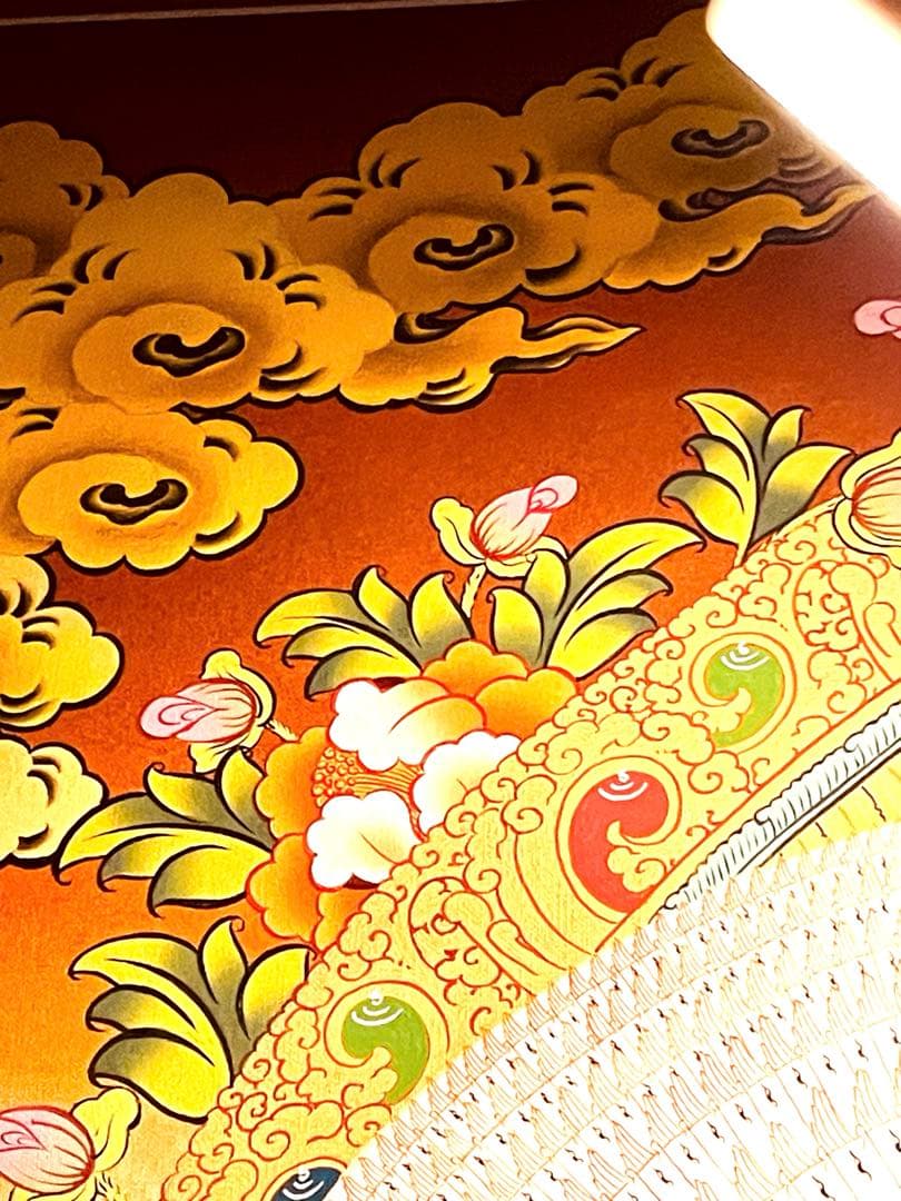 本金使用 チベット密教 十一面観音 千手観音 曼陀羅 手描き 至宝 レア 新品