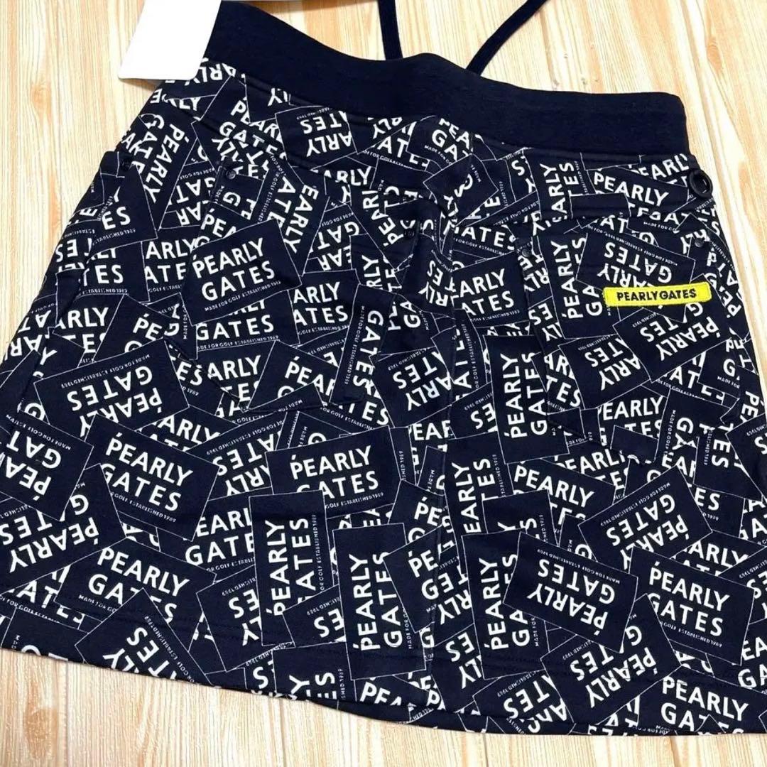 パーリーゲイツ ステッカー柄◆微裏起毛台形スカート 新品❣️SALE❣️正規品